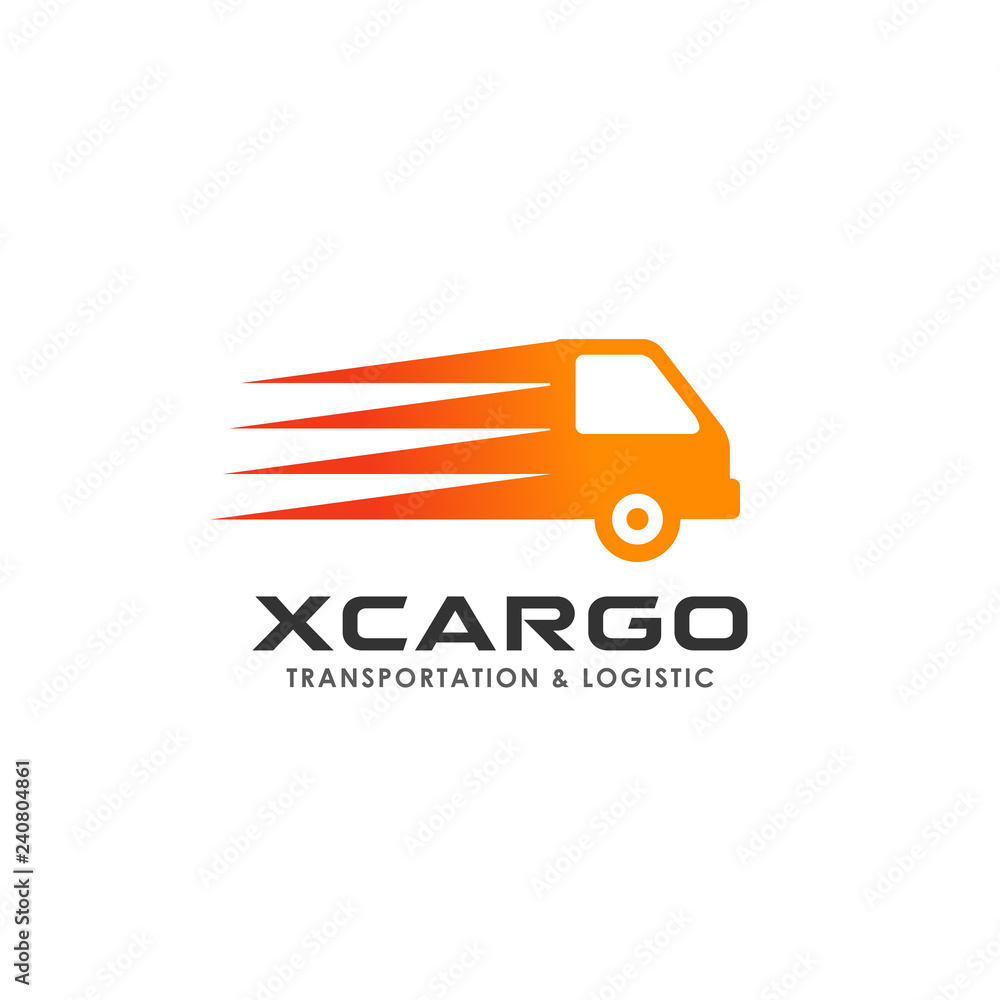 Vecteur Stock cargo delivery services logo design. fast truck vector icon  design | Adobe Stock