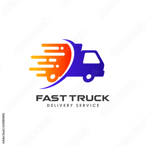 fast delivery services logo design. courier logo design template icon vector