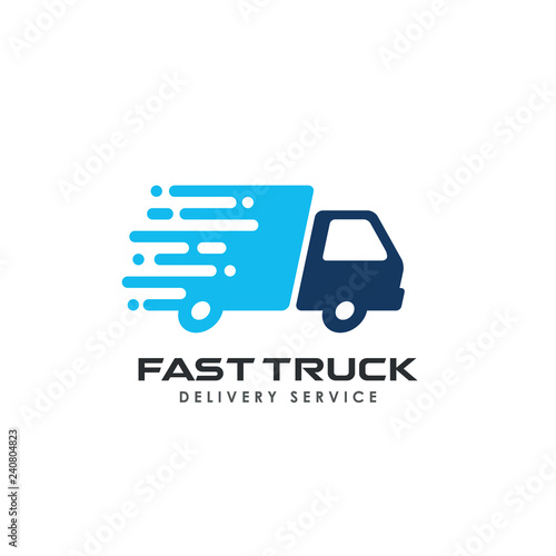 fast delivery services logo design. courier logo design template icon vector