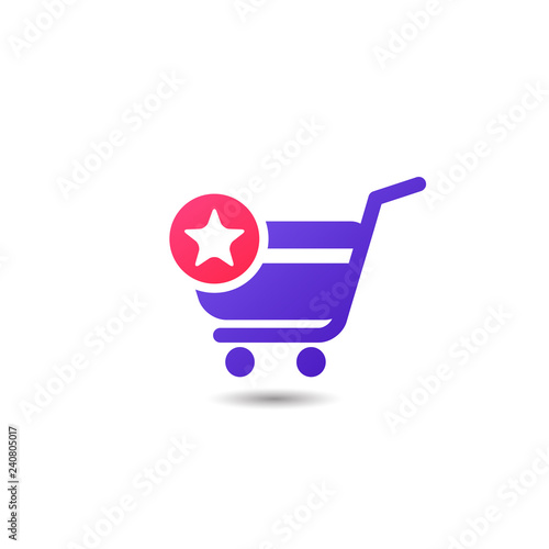 shopping cart favorite item icon design. add to cart icon design