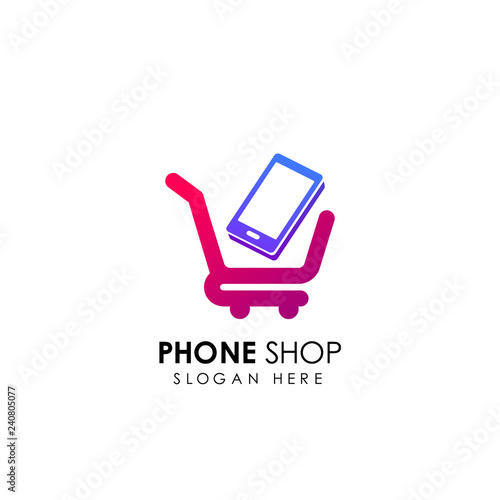 phone shop logo design template. gadget shop logo design