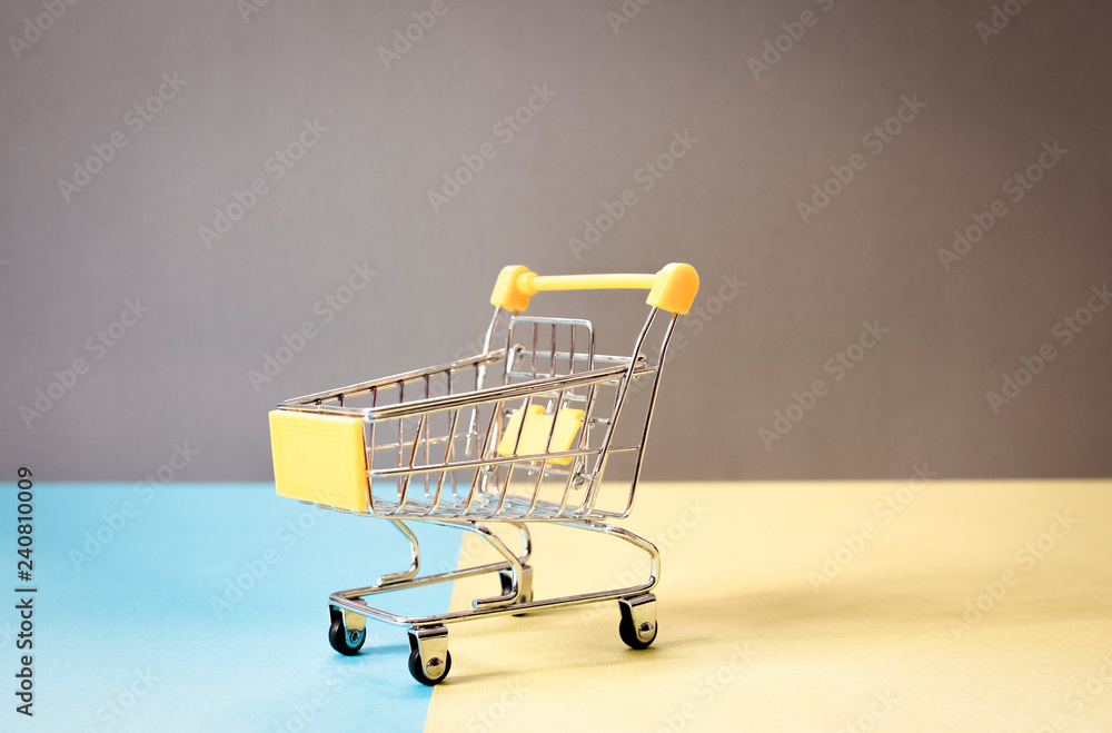 yellow shopping cart