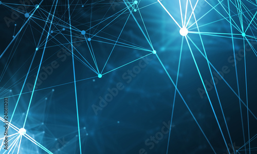 Computing connection structure. 3d rendering