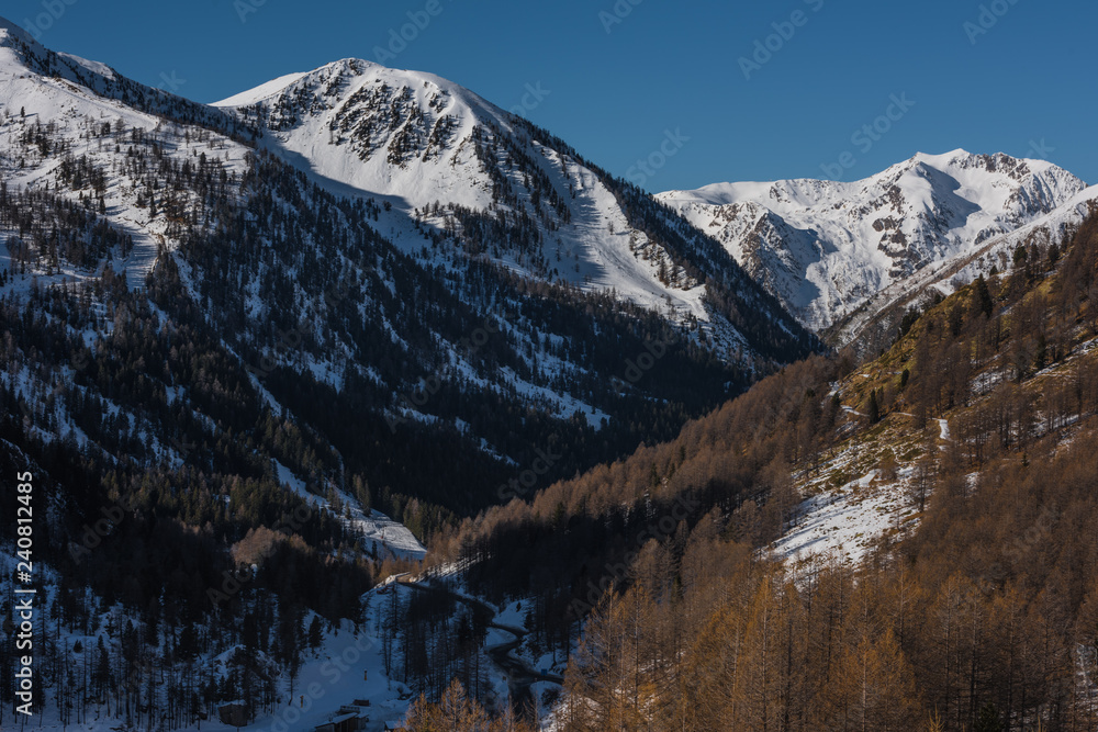 Fototapeta premium Landscape of the South of France, French Alps, Natural Park Mercantour France