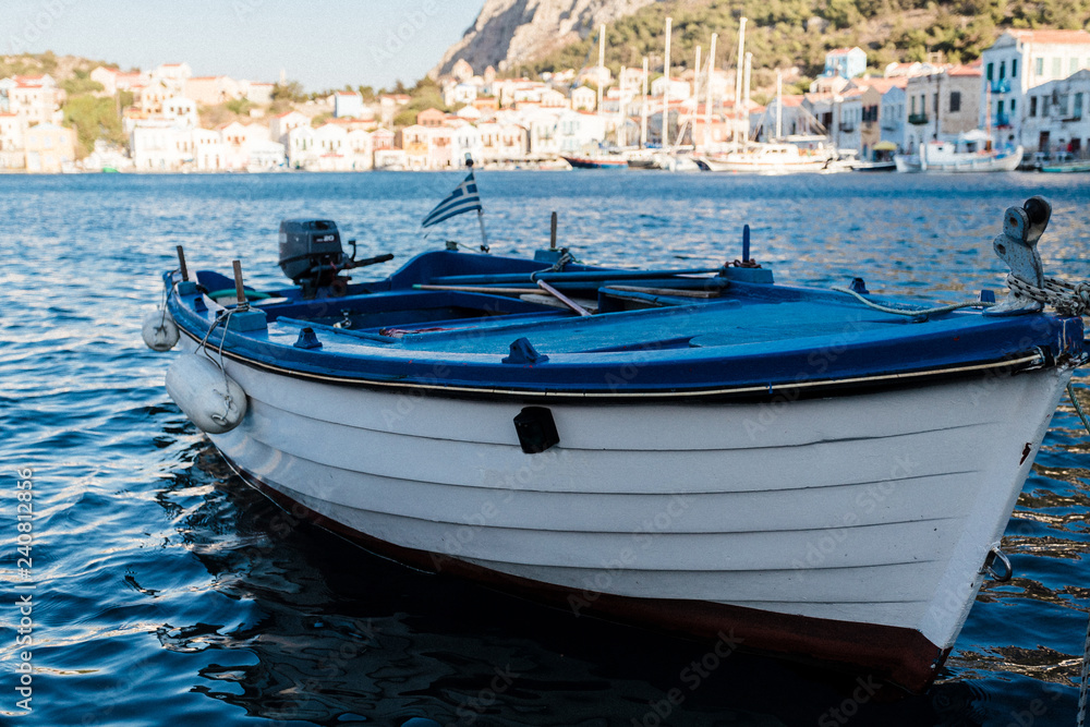 boat in the sea greece 