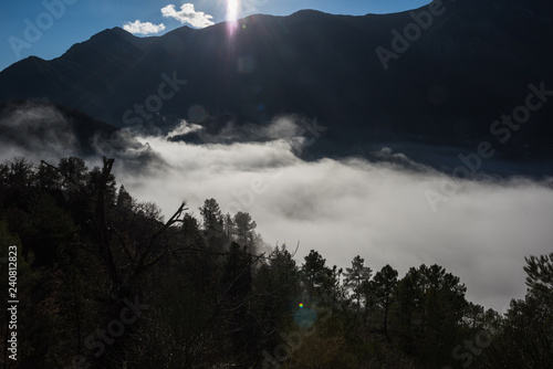 Landscape of the South of France, French Alps, Natural Park Mercantour France