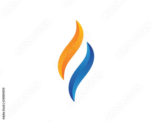 Fire flame Logo Template vector icon Oil, gas and energy logo
