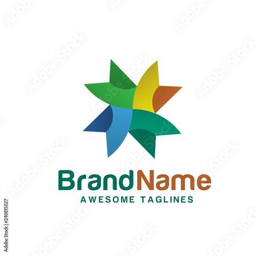 Free Download creative abstract geometric color logo concept - GFXLoad