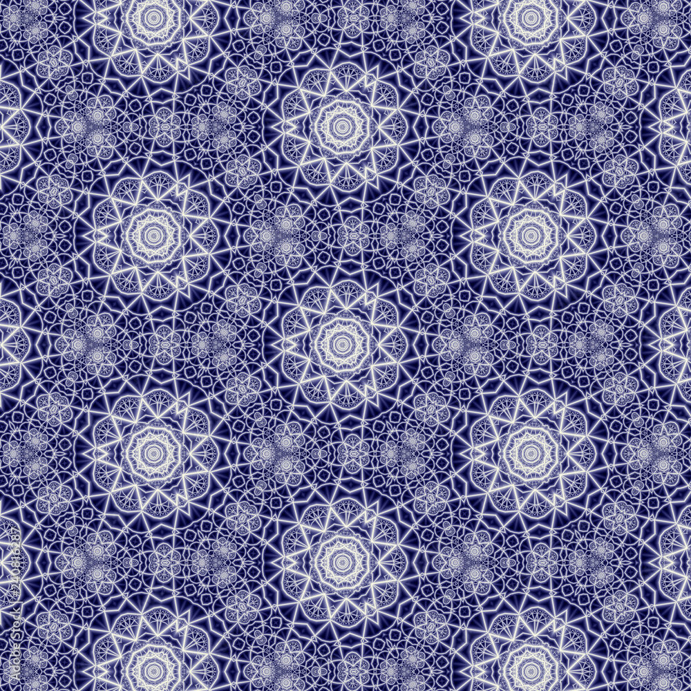 Abstract fractal geometric pattern, computer-generated illustration.