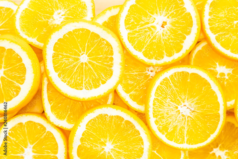 Closeup orange fruit textures and surface