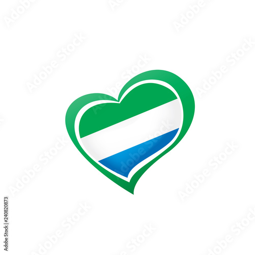 Sierra Leone flag, vector illustration on a white background.