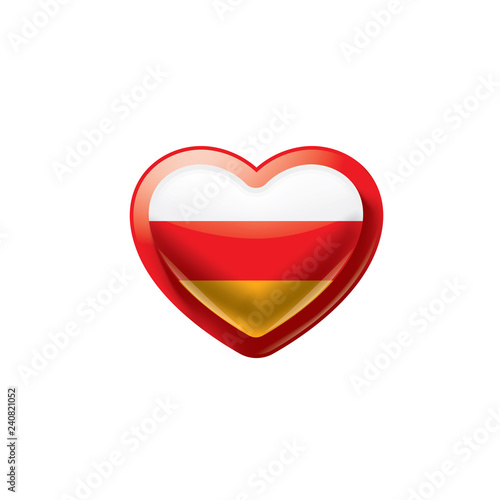 South Ossetia flag, vector illustration on a white background.