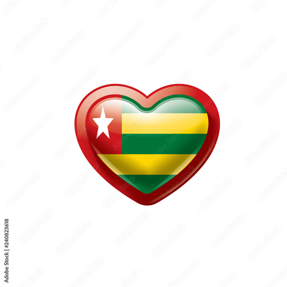 togo flag, vector illustration on a white background. togo flag, vector illustration on a white background.