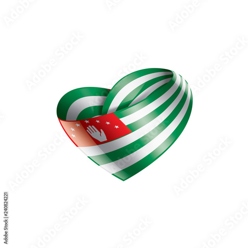 Abkhazia flag, vector illustration on a white background.