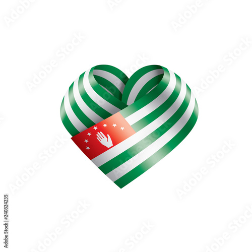 Abkhazia flag, vector illustration on a white background.