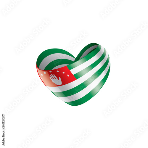 Abkhazia flag, vector illustration on a white background.