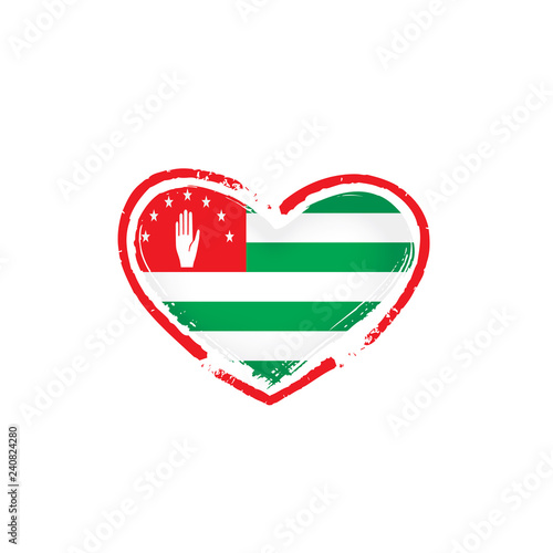 Abkhazia flag, vector illustration on a white background.