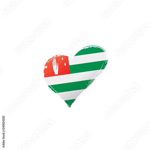 Abkhazia flag, vector illustration on a white background.