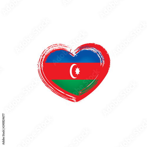 Azerbaijan flag, vector illustration on a white background Free Download Azerbaijan flag, vector illustration on a white background - GFXLoad