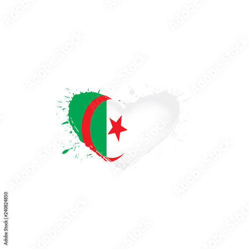 Algeria flag  vector illustration on a white background