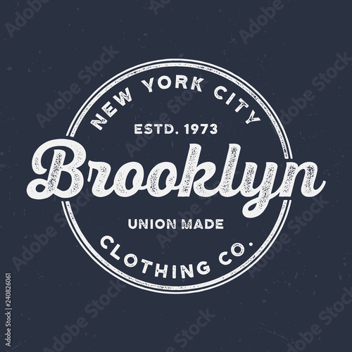 New York City Brooklyn - Aged Tee Design For Printing