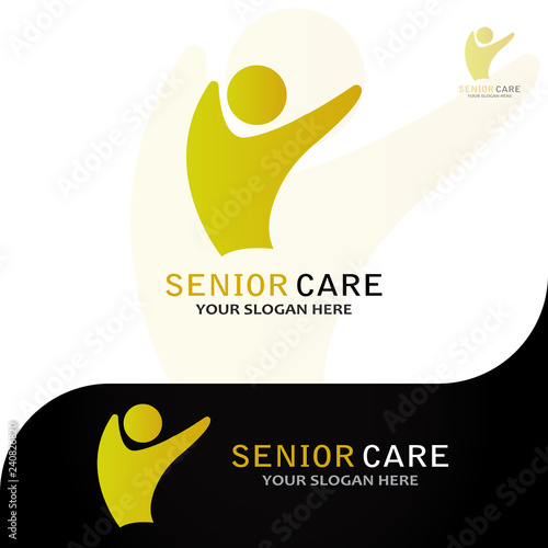 This logo has an image of an elderly man. This logo is good for use by companies or foundations that are engaged in the field of humanity, especially the care of elderly people. 