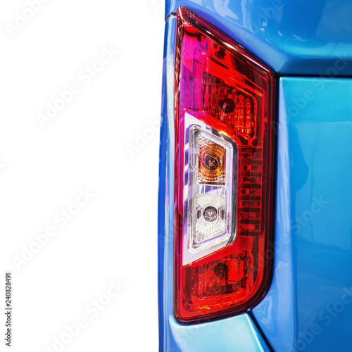 rear Parking lights of bus isolated on white background