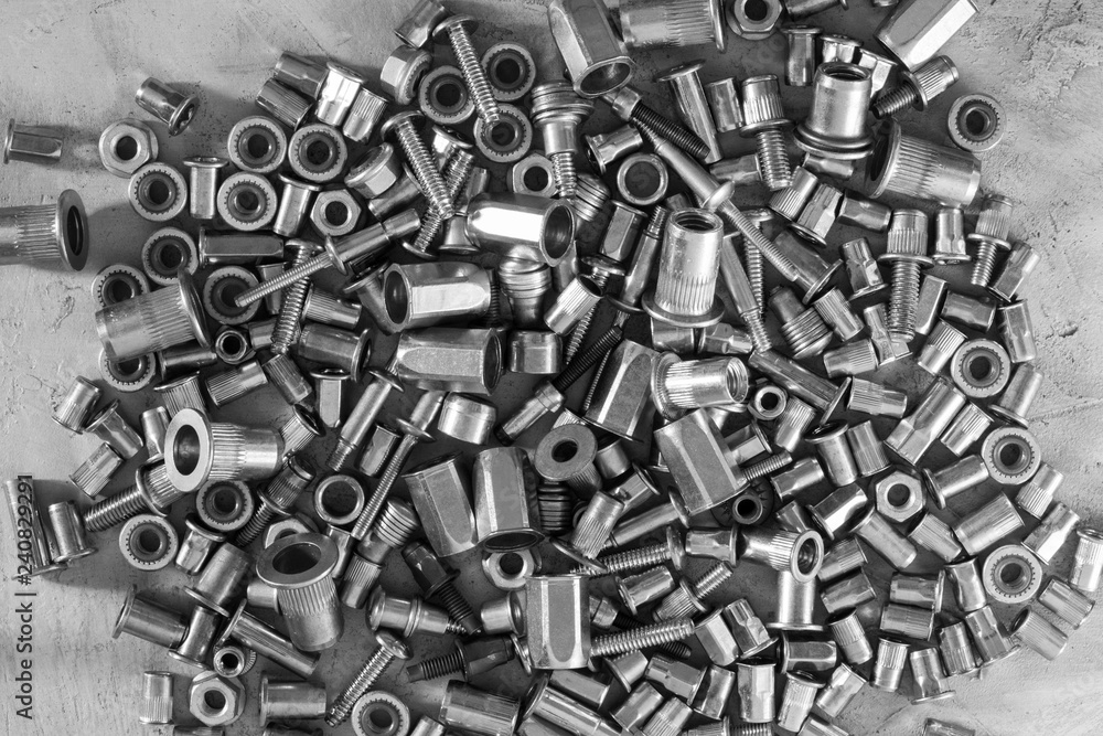Screws for textured background. Monochrome Screws for textured background. Monochrome