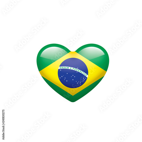 Brazil flag  vector illustration on a white background