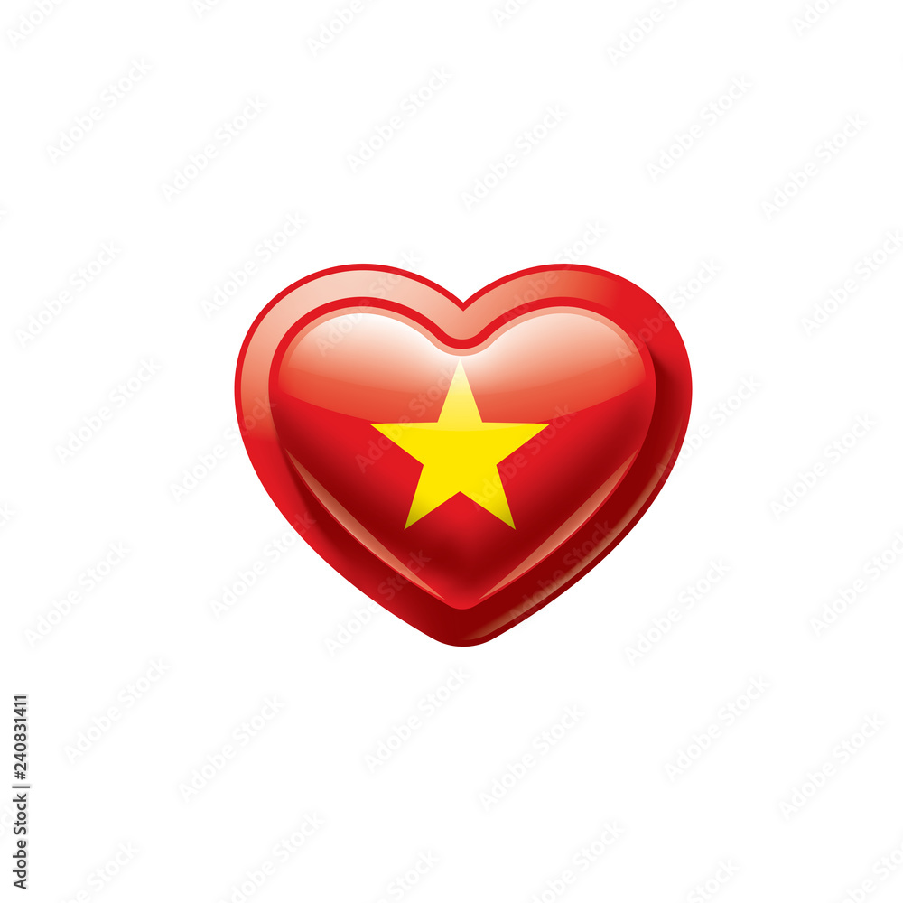 Vietnam flag, vector illustration on a white background Vietnam flag, vector illustration on a white background