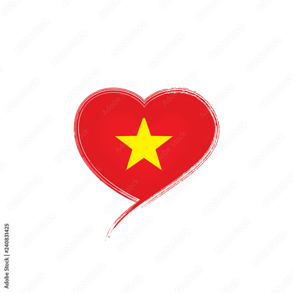 Vietnam flag, vector illustration on a white background Vietnam flag, vector illustration on a white background