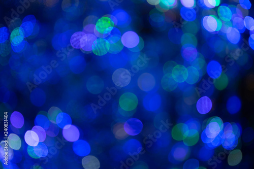 Colorful Abstract Violet and Blue bokeh background. 2019.