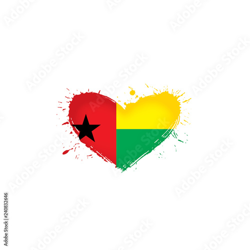 Guinea Bissau flag  vector illustration on a white background