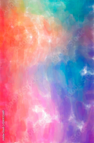 Illustration of abstract Blue, Red And Green Watercolor Vertical background.