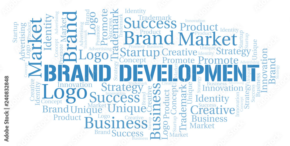 Fototapeta premium Brand Development word cloud.