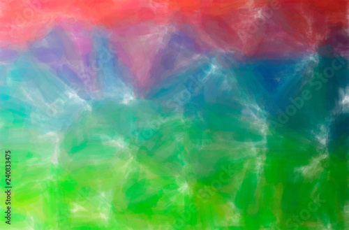 Illustration of abstract Green, Pink, Blue And Red Watercolor Horizontal background.