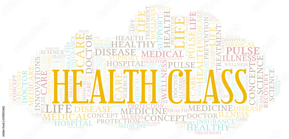 Fototapeta premium Health Class word cloud.
