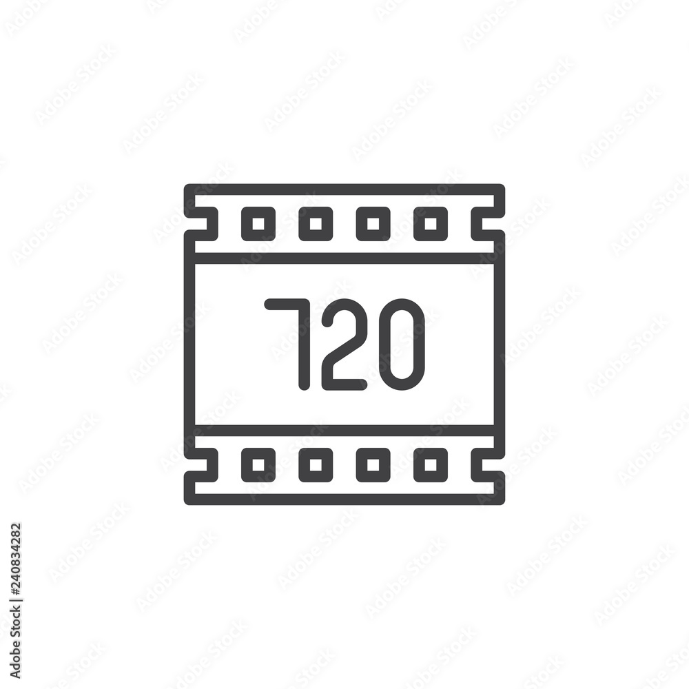 720 pixels resolution outline icon. linear style sign for mobile concept and web design. Hd 720 pixels film strip simple line vector icon. Symbol, logo illustration. Pixel perfect vector graphics 720 pixels resolution outline icon. linear style sign for mobile concept and web design. Hd 720 pixels film strip simple line vector icon. Symbol, logo illustration. Pixel perfect vector graphics