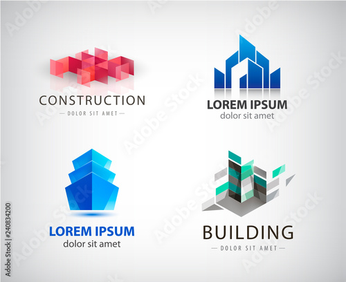 Vector Set off bilding logos, architecture structureReal Estate