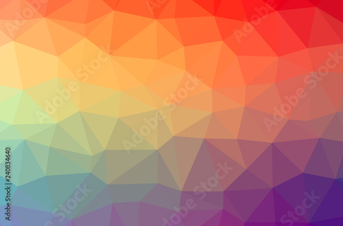 Illustration of abstract low poly orange horizontal background.