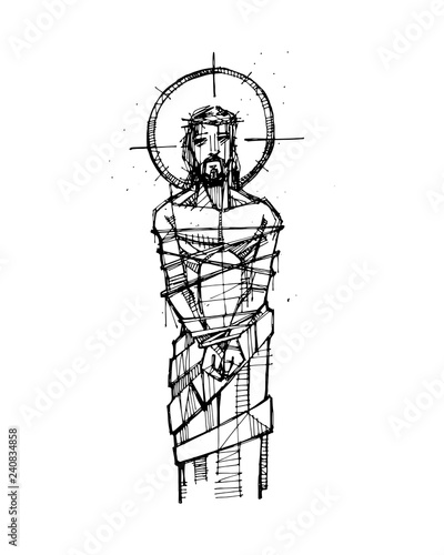 Jesus Christ at his Passion illustration
