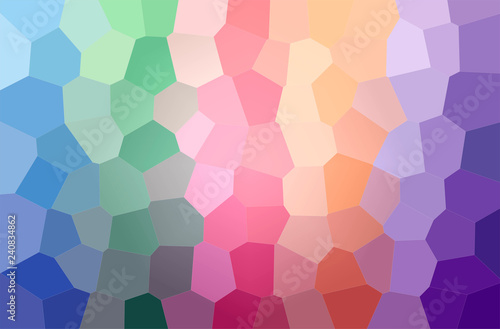 Illustration of abstract Purple, Red, Yellow, Green And Blue Big Hexagon Horizontal background.