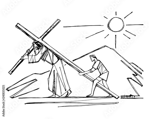 Jesus Christ at his Passion illustration