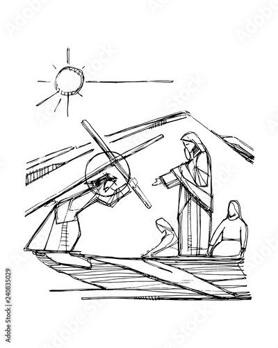 Jesus Christ at his Passion illustration
