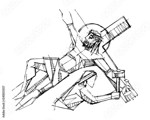 Jesus Christ at his Passion illustration