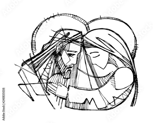 Jesus Christ at his Passion illustration