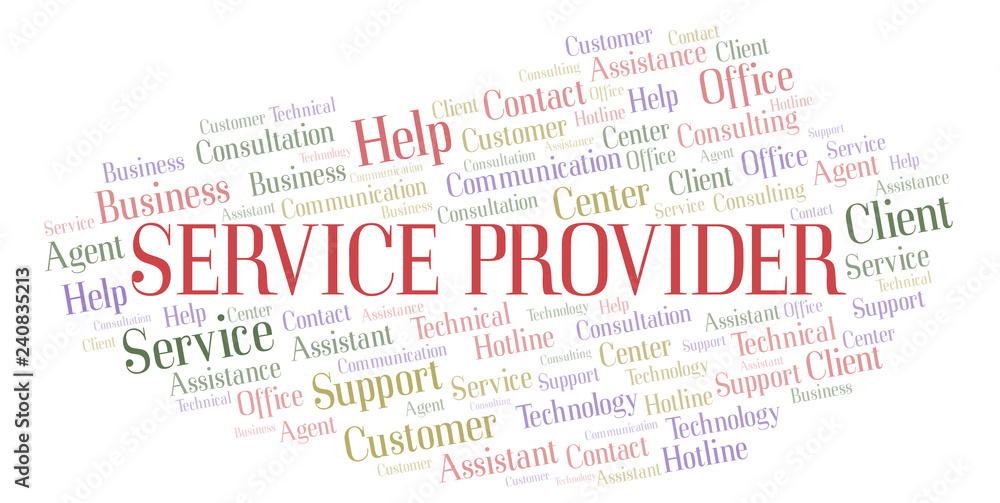 Service Provider word cloud.