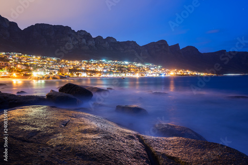 Cape Town night view from Clifton photo