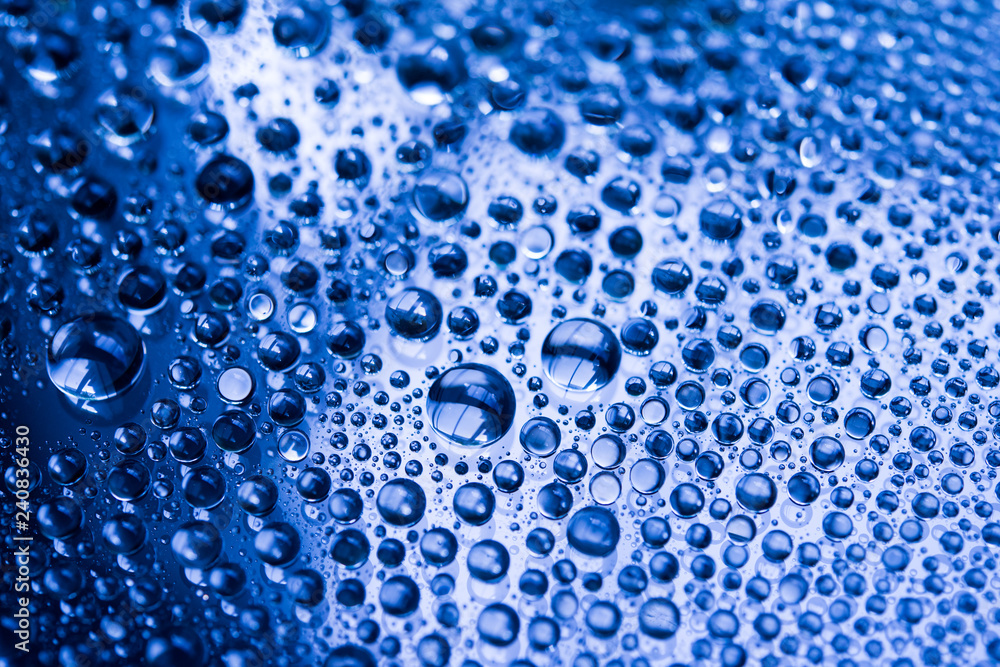 Water Drops On Blue Water Drops On Blue