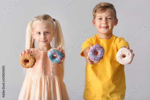 Cute little children with d...
